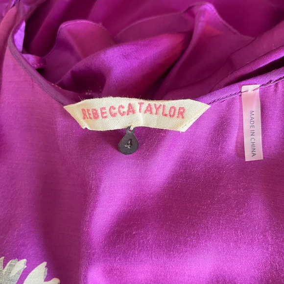 Rebecca Taylor
 Shadow Daisy Silk Dress 
size 4 - Picture 7 of 9